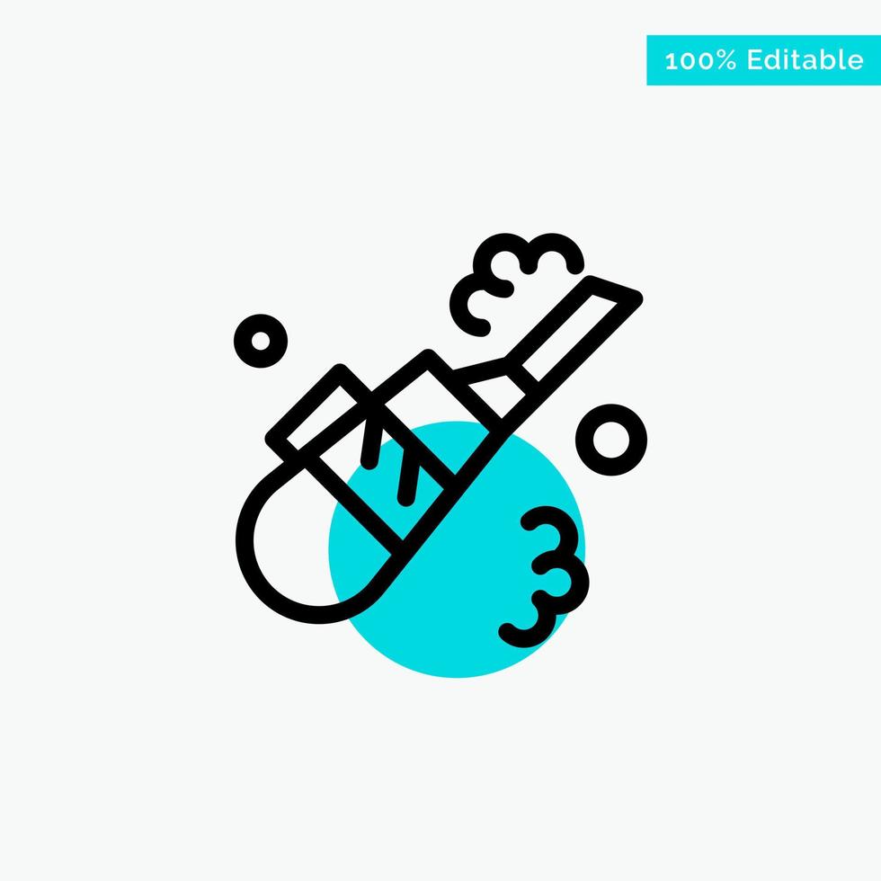 Cleaner Cleaning Vacuum Pipe turquoise highlight circle point Vector icon