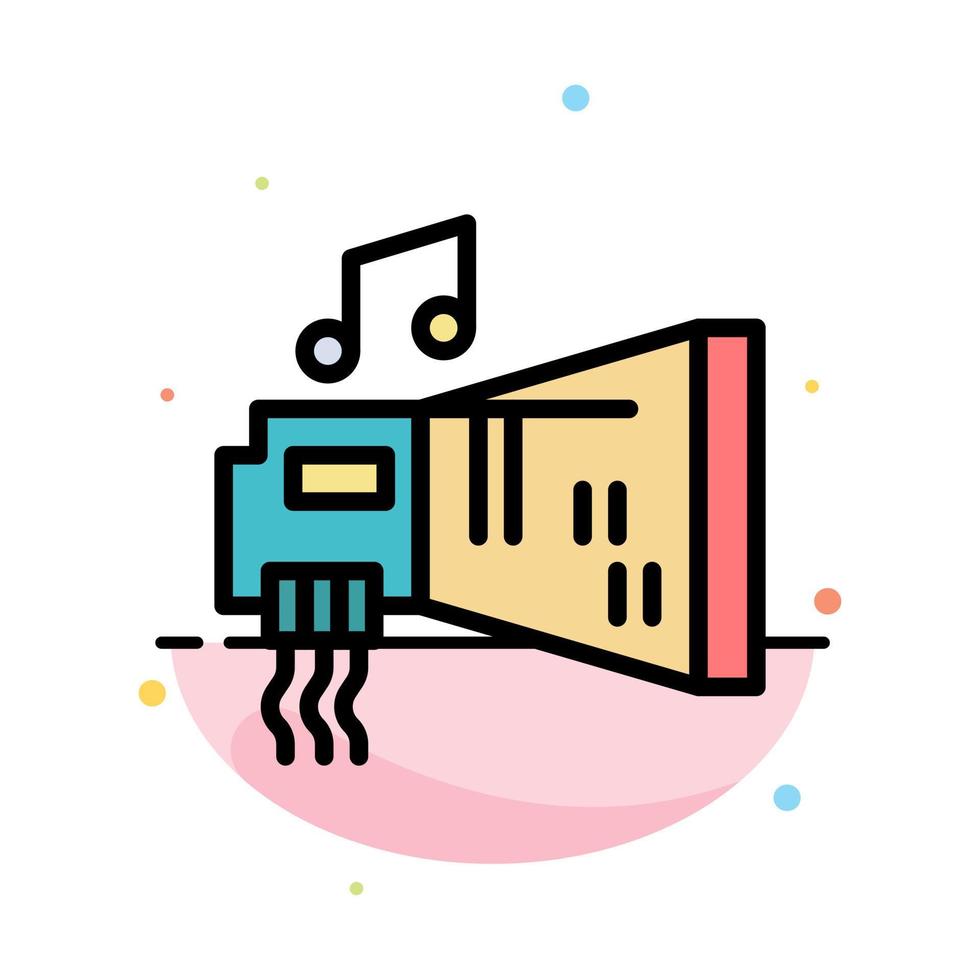 Audio Blaster Device Hardware Music Abstract Flat Color Icon Template vector