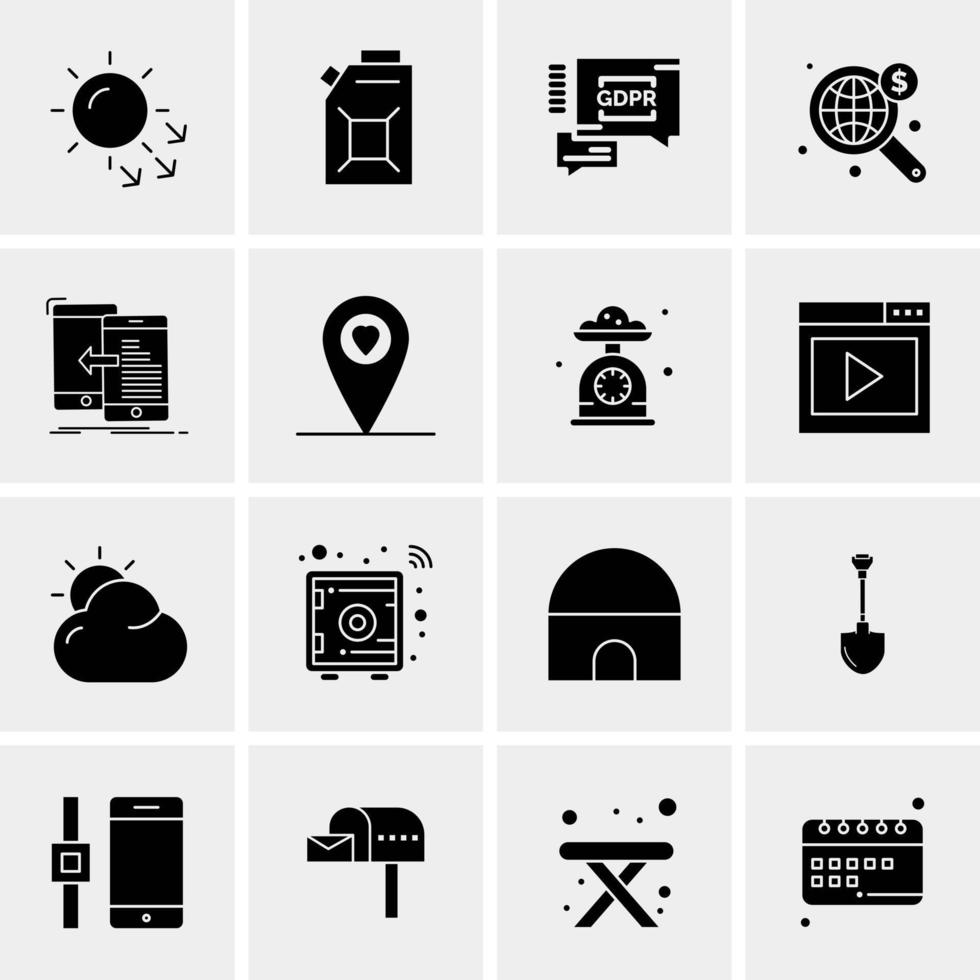 16 Universal Business Icons Vector Creative Icon Illustration to use in web and Mobile Related project