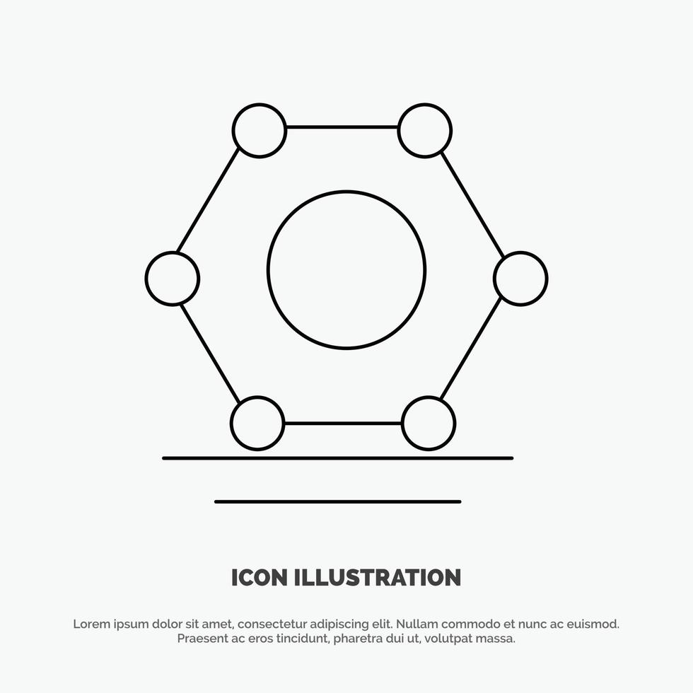 Digital Network Super connected Line Icon Vector