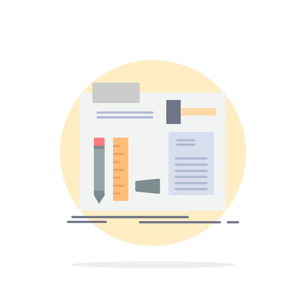 Build construct diy engineer workshop Flat Color Icon Vector