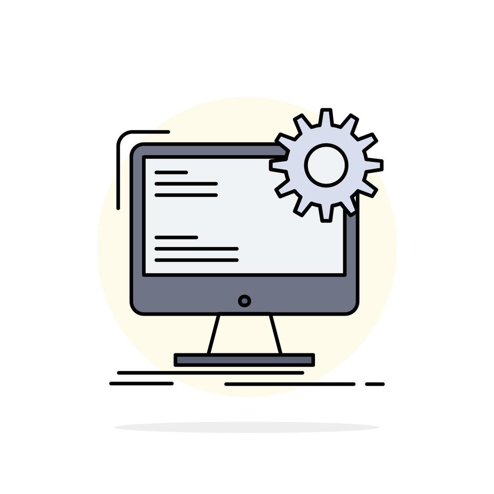 Internet layout page site static Flat Color Icon Vector