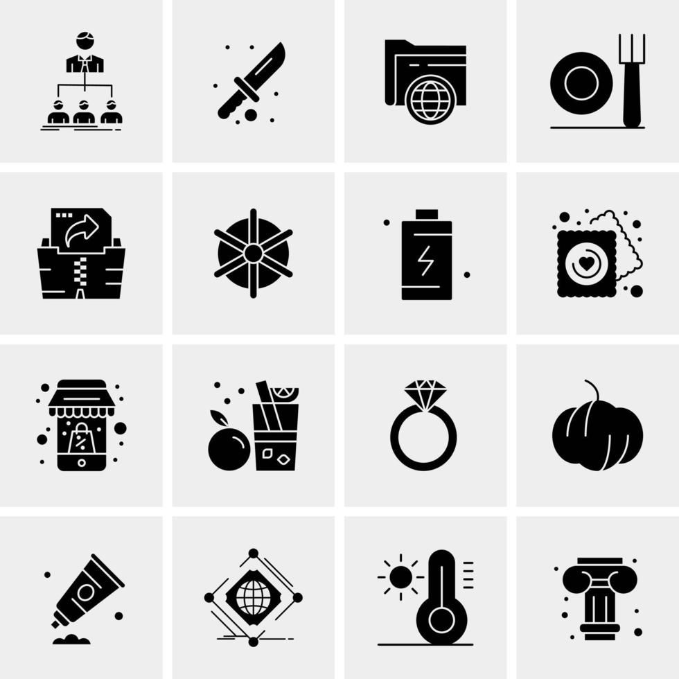 16 Universal Business Icons Vector Creative Icon Illustration to use in web and Mobile Related project