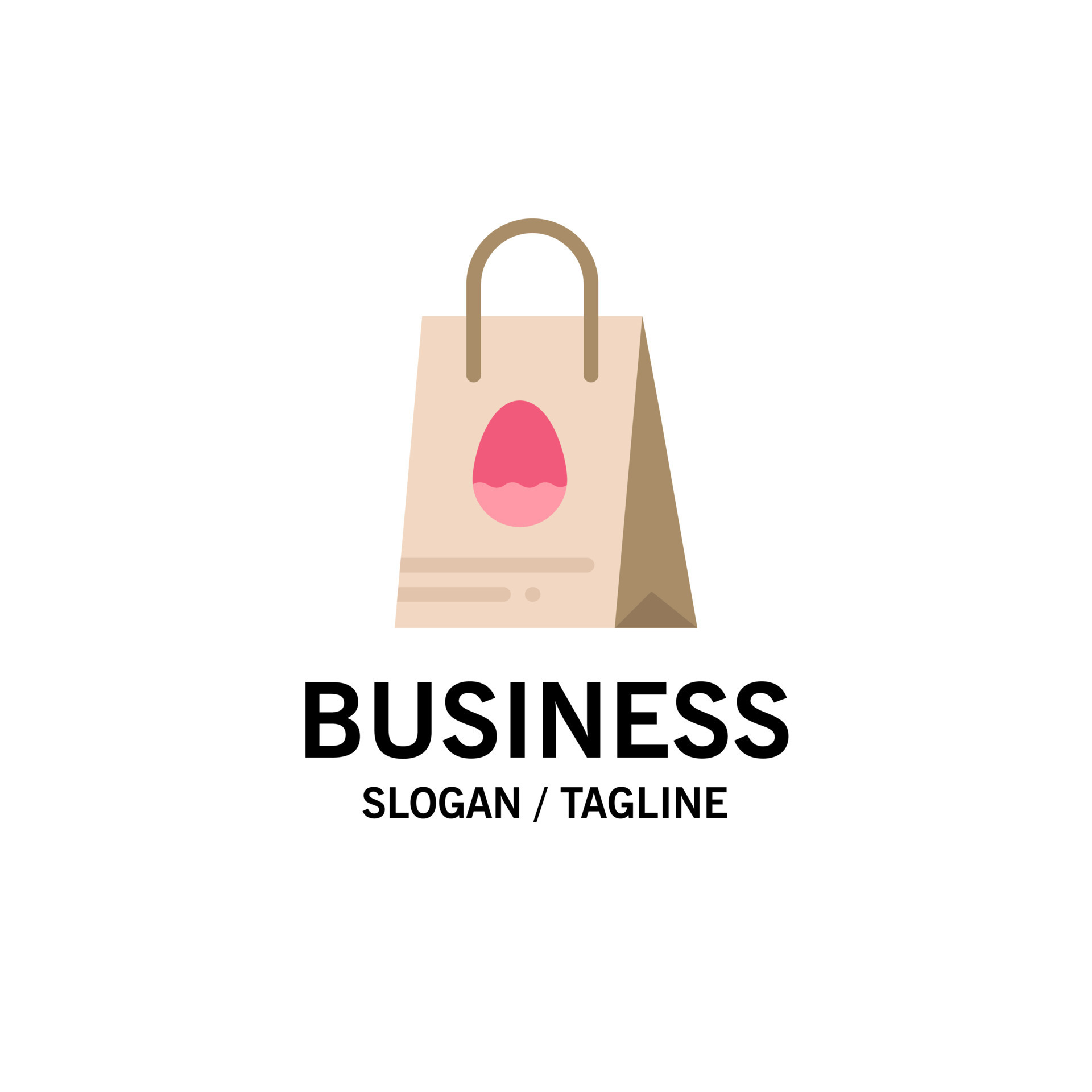 Shopping Bag Bag Easter Egg Business Logo Template Flat Color 18016774  Vector Art at Vecteezy