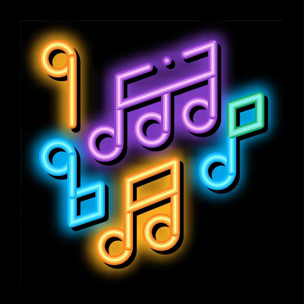 icono de vector de notas mono y agudas de música de melodía