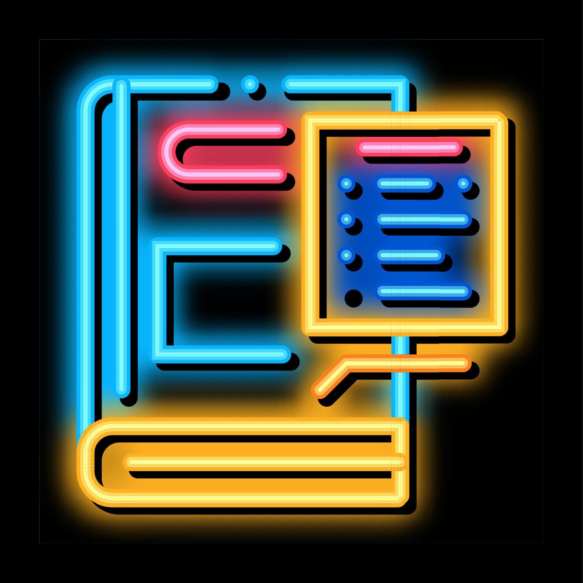 regulations policy neon glow icon illustration 18016985 Vector Art at