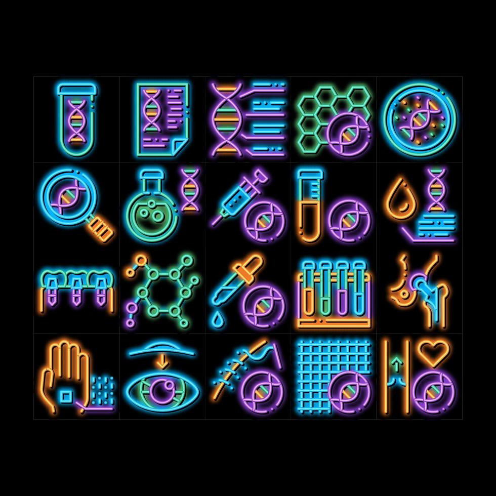 Biomaterials neon glow icon illustration vector