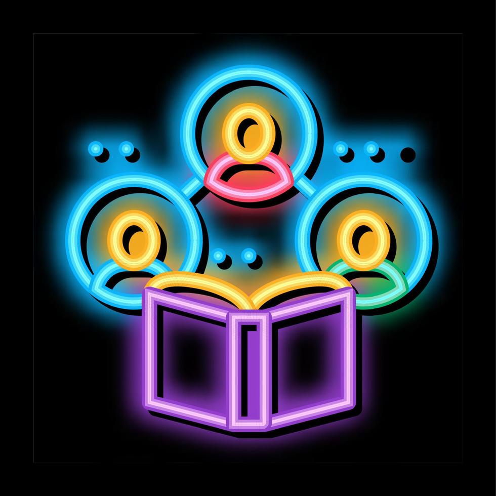 sociology researcher neon glow icon illustration vector