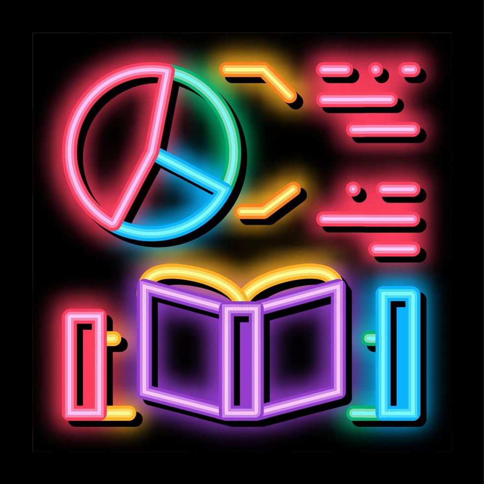 mathematics researcher neon glow icon illustration vector