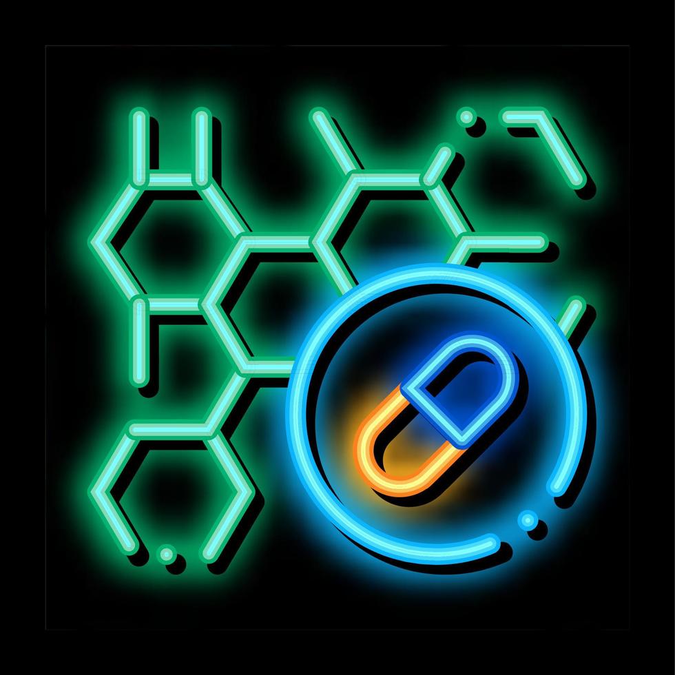 Effect of Drugs on Body Supplements neon glow icon illustration vector