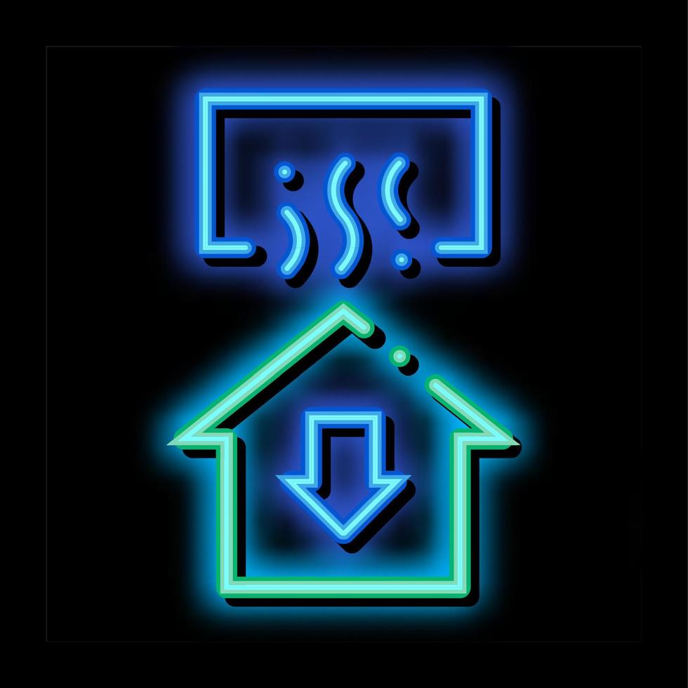 Temperature Loss House Window Arrow Down Vector