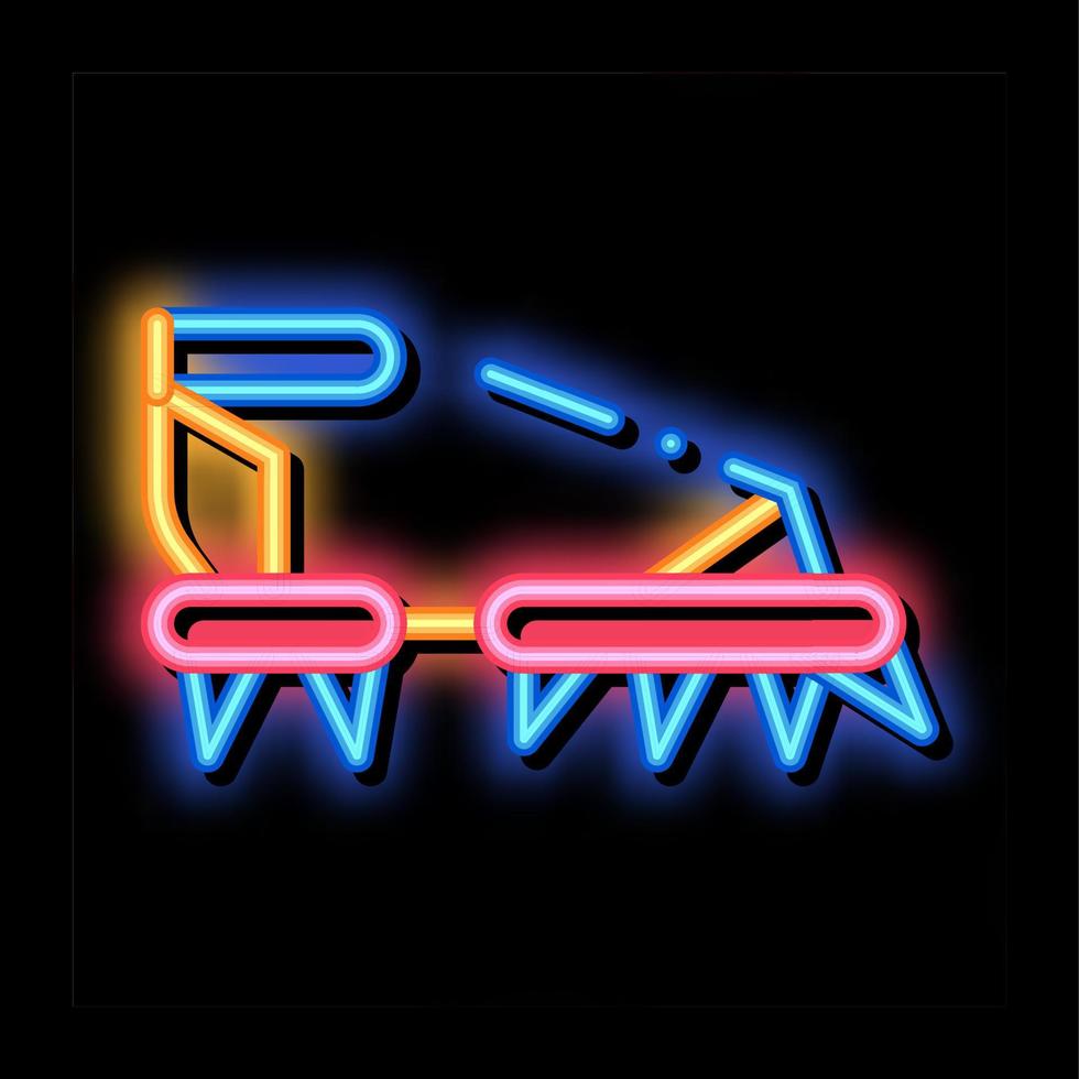 Ice-climbing Alpinism Spike Shoe Tool neon glow icon illustration vector