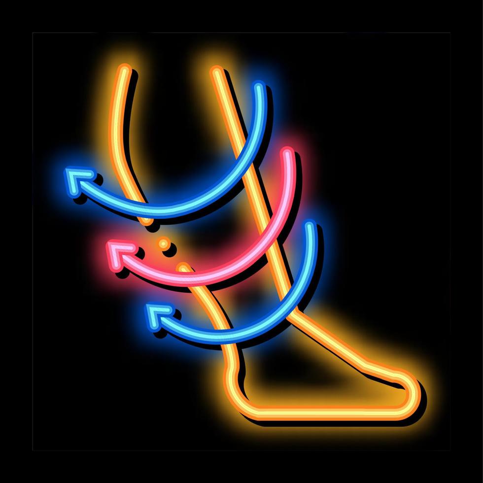 healthy leg neon glow icon illustration vector