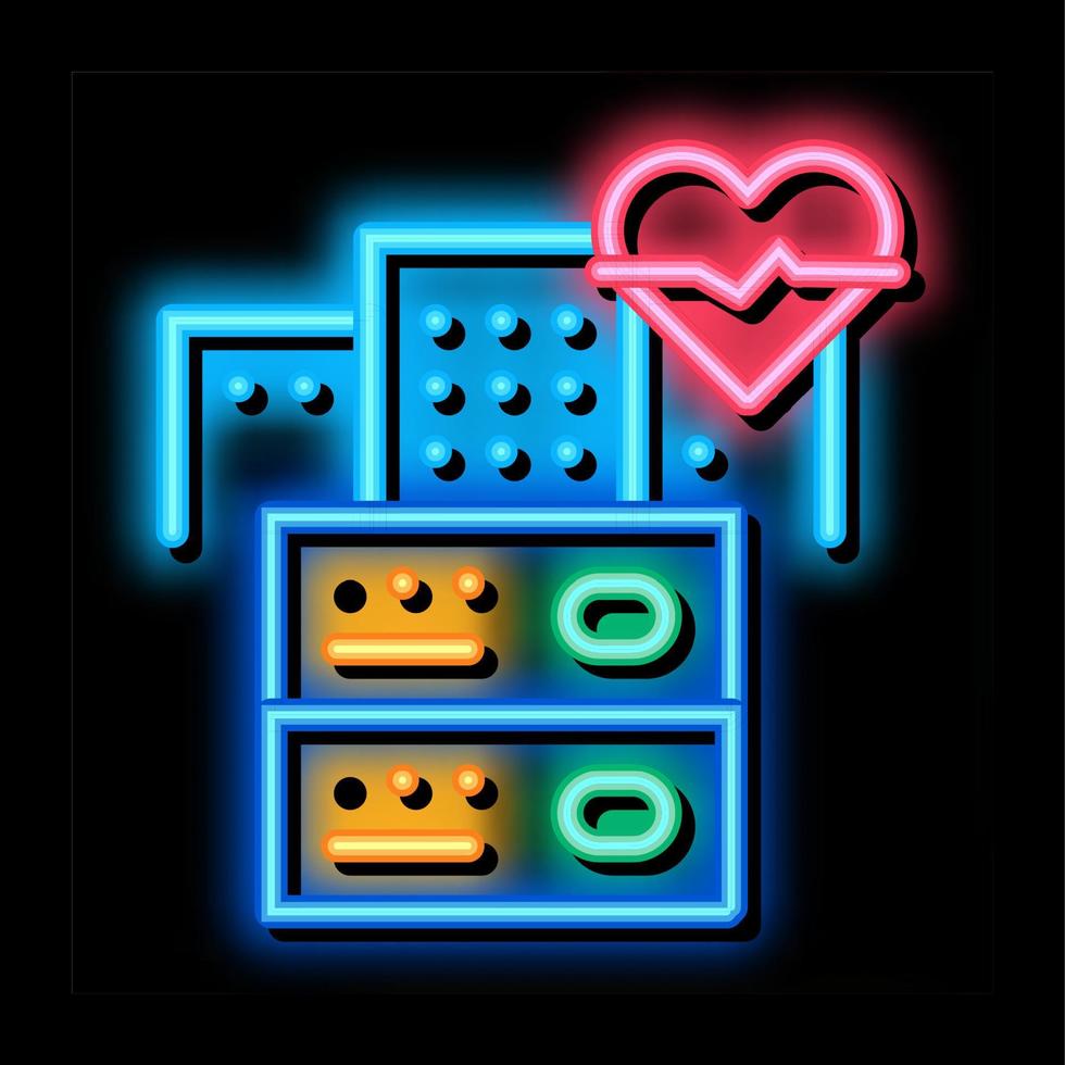 hospital review neon glow icon illustration vector