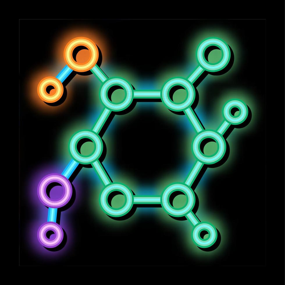 Structure Molecule Medical Biomaterial neon glow icon illustration vector