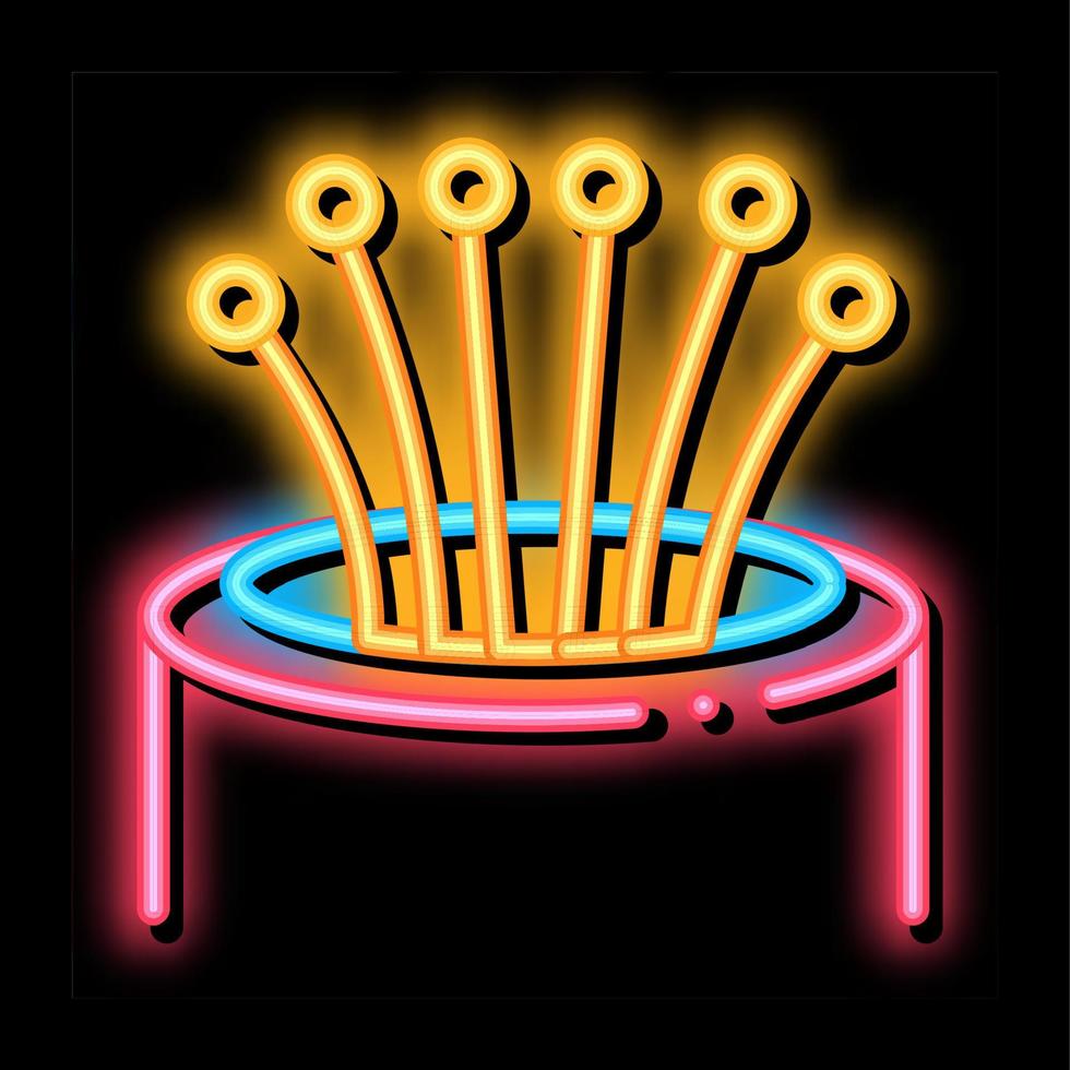 optical fiber cords neon glow icon illustration vector