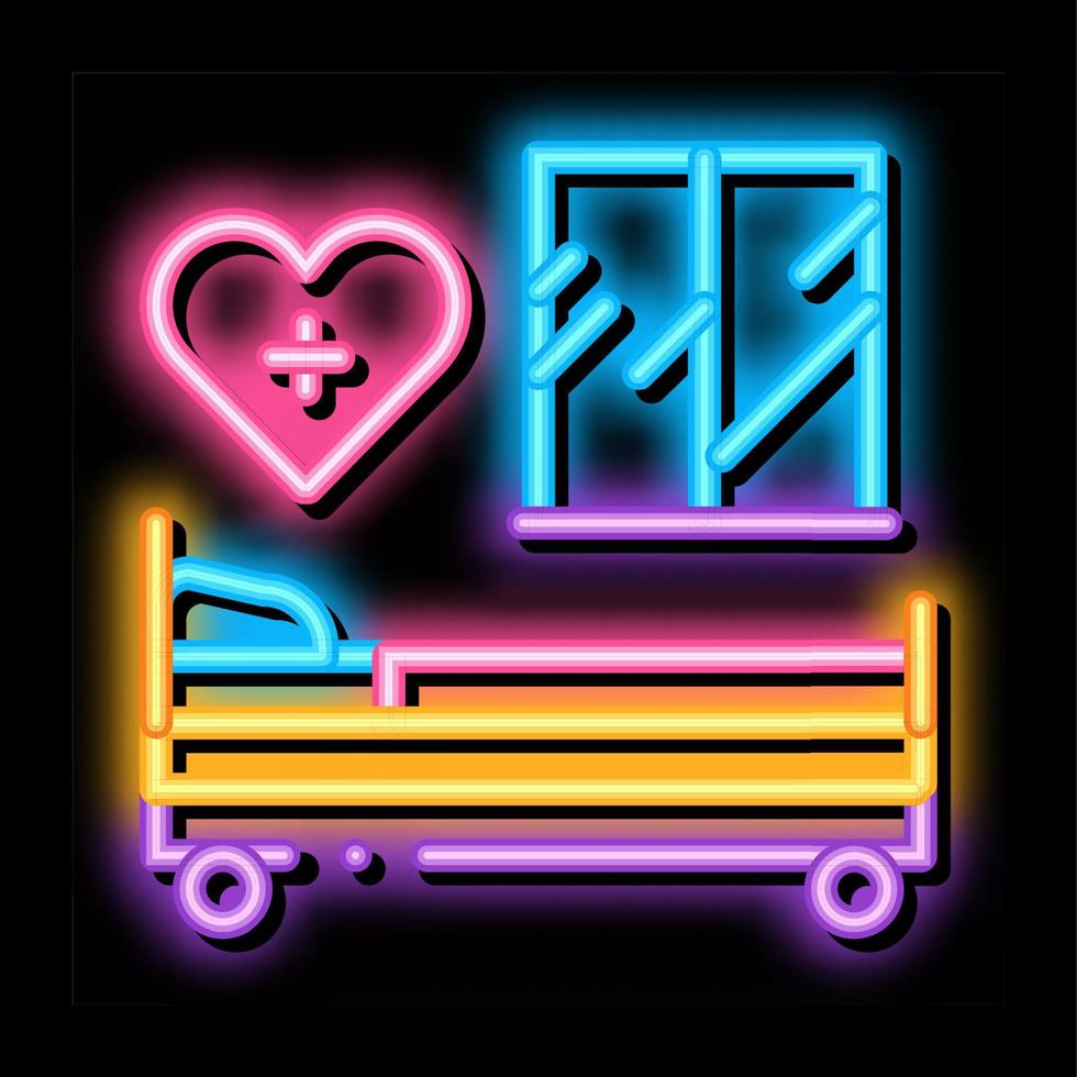 prenatal ward maternity hospital neon glow icon illustration vector