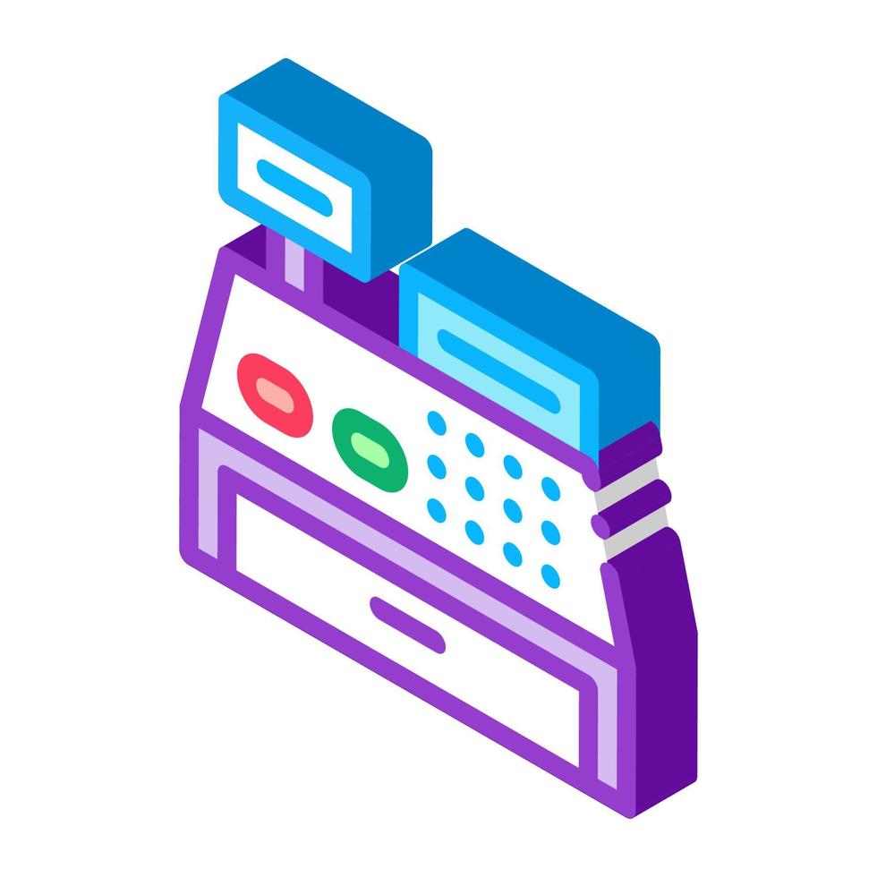 Cash Machine isometric icon vector illustration