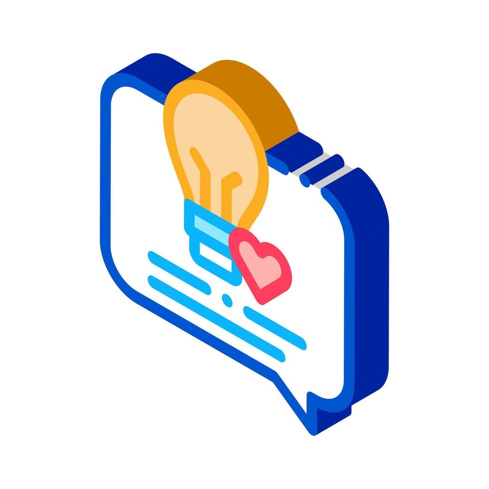 Lightbulb Frame isometric icon vector illustration