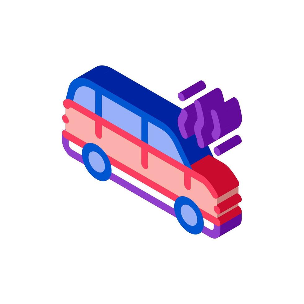 Smoking Car isometric icon vector illustration