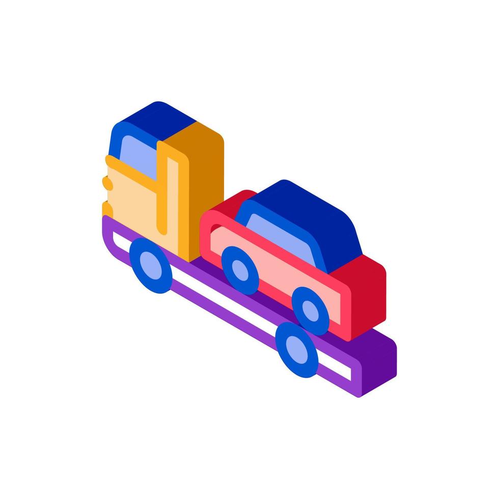 Car Evacuation isometric icon vector illustration