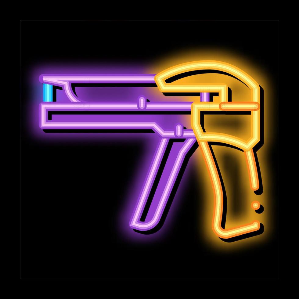 installation tool optical fiber neon glow icon illustration vector