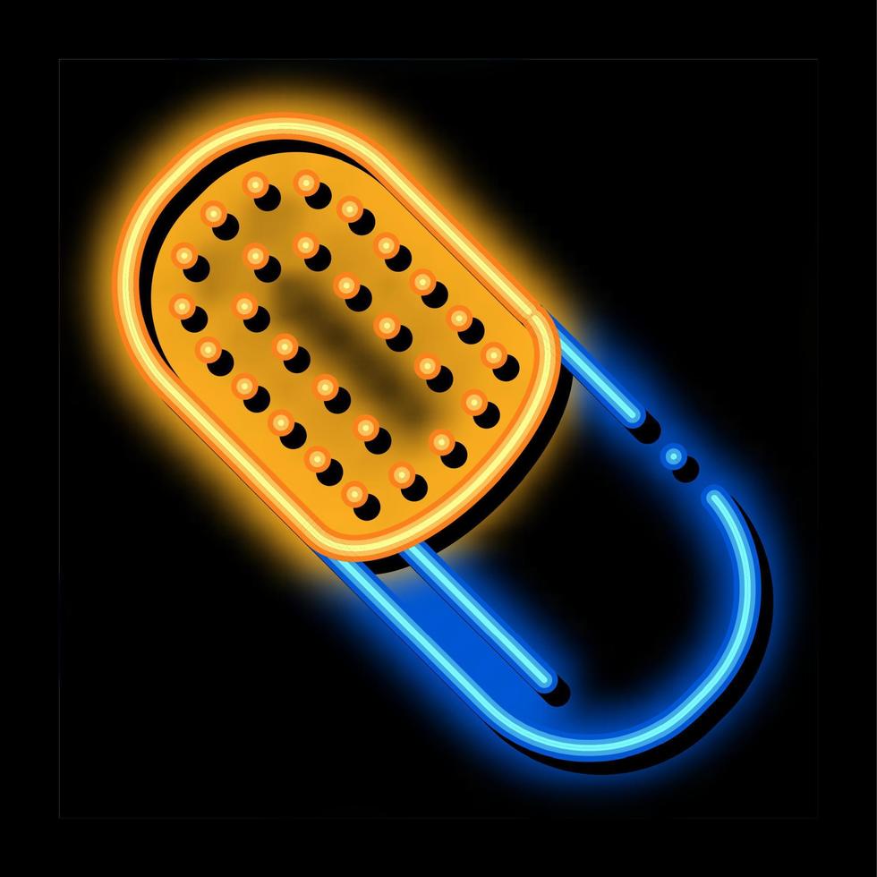 Capsule Supplements neon glow icon illustration vector
