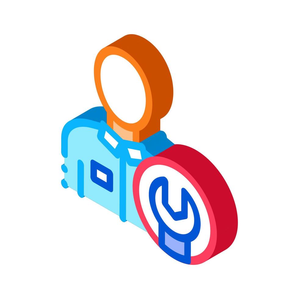 Mechanic Wrench isometric icon vector illustration