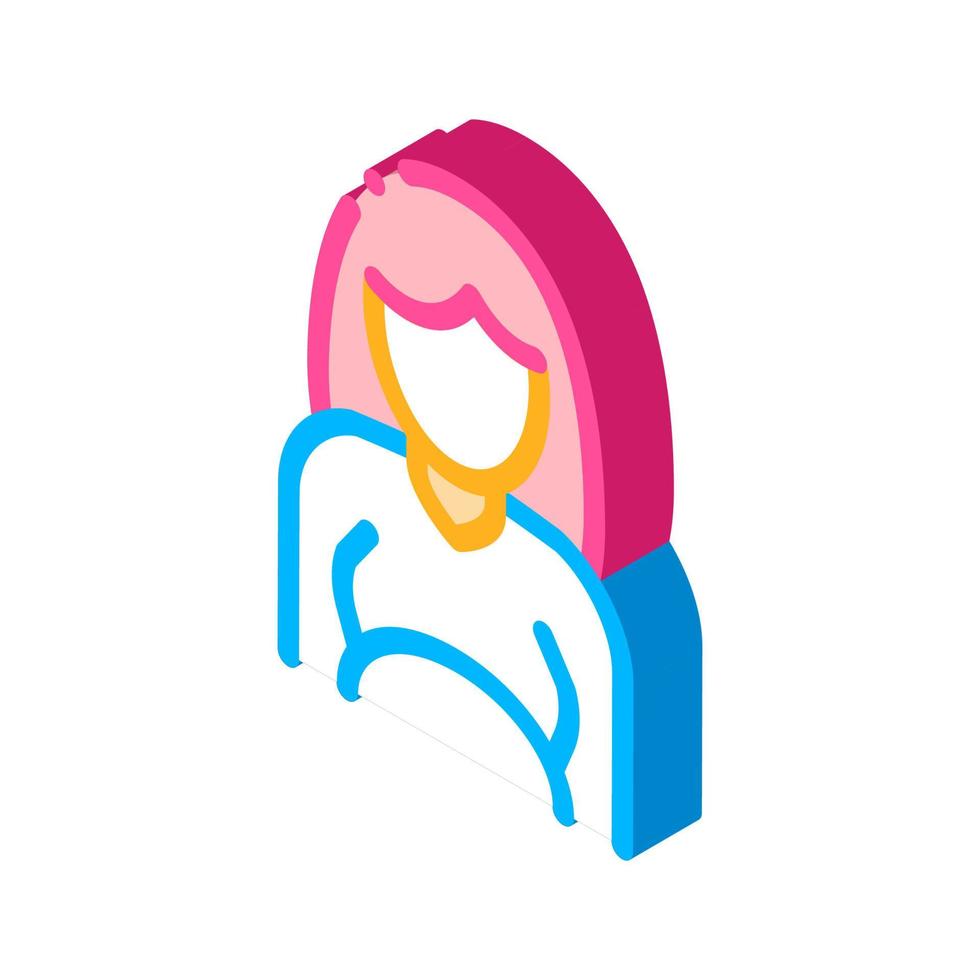 Pregnant Woman isometric icon vector illustration