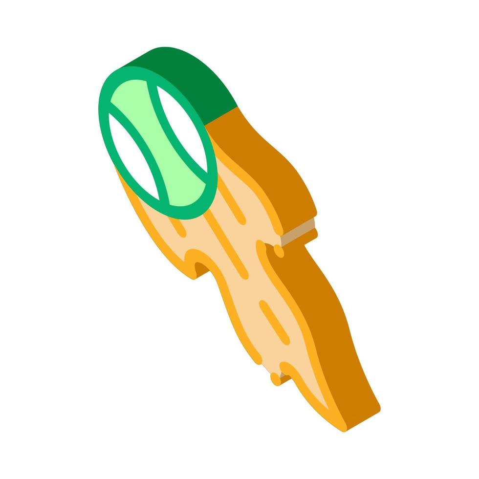 Tennis Ball Flame isometric icon vector illustration