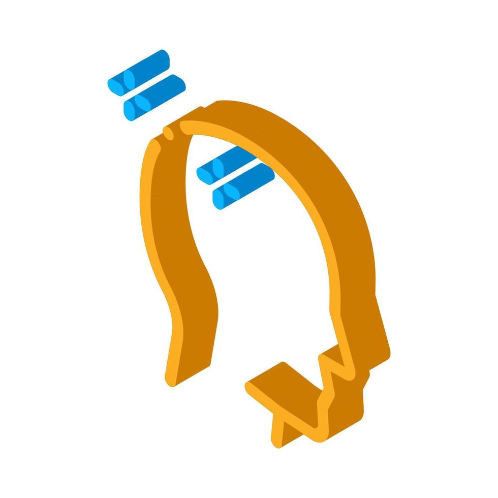 Baldheaded Man isometric icon vector illustration