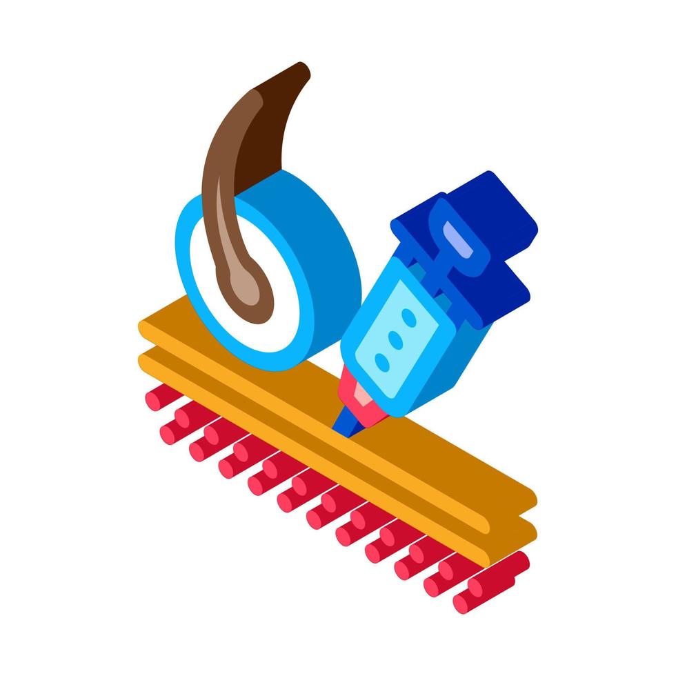 Syringe Injection isometric icon vector illustration