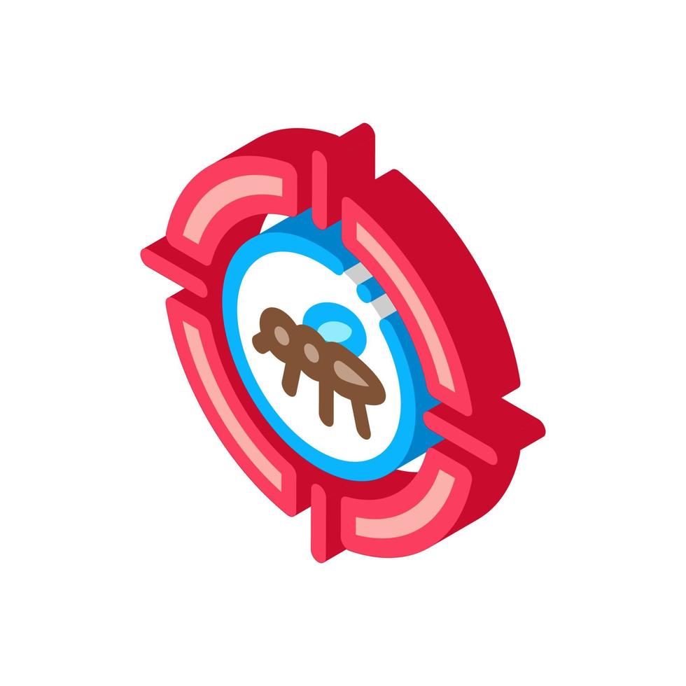 Mosquito Target isometric icon vector illustration