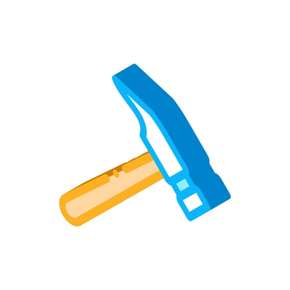 Shoe Fix Hammer isometric icon vector illustration