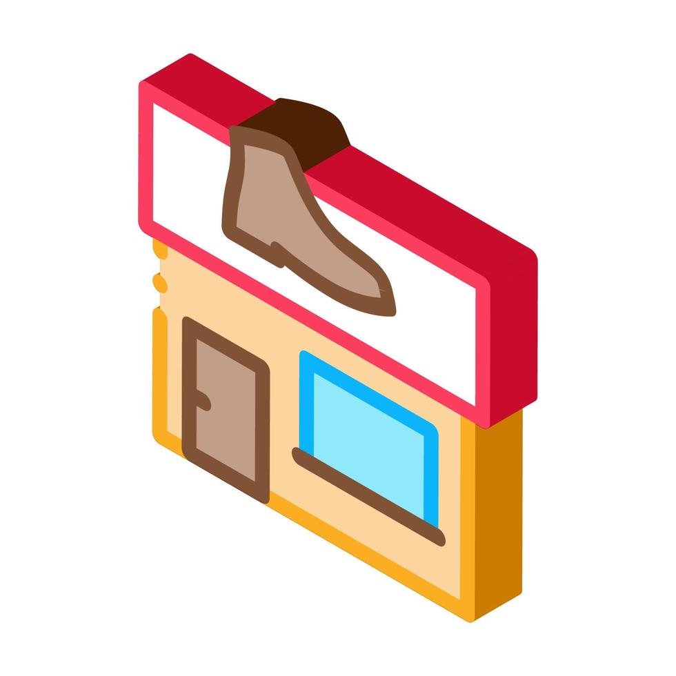 Shoe Repair Build isometric icon vector illustration