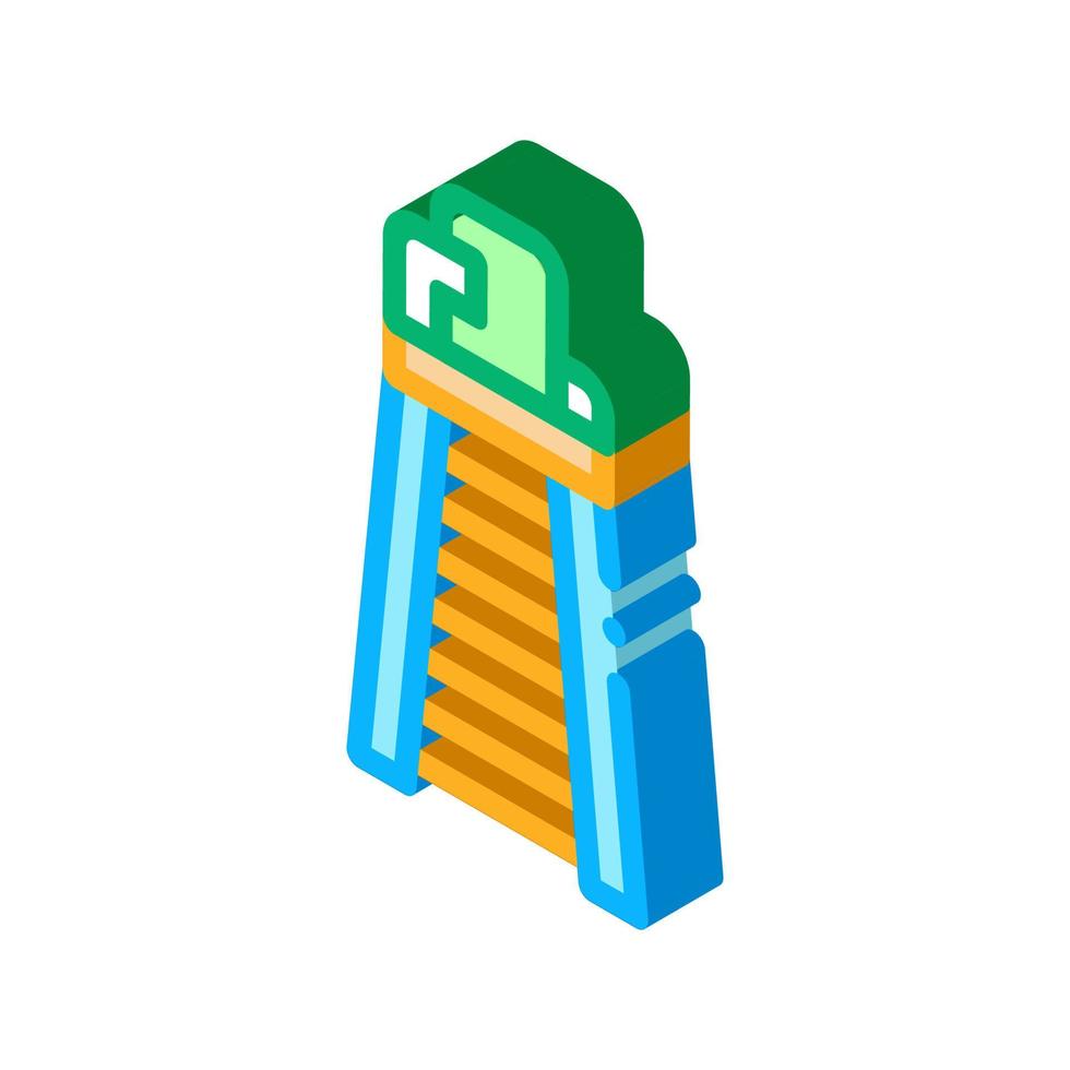 Judge Tower Chair isometric icon vector illustration