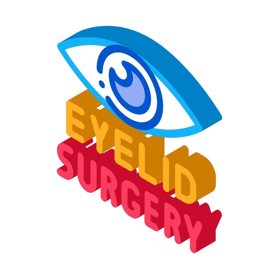 eyelid surgery isometric icon vector illustration