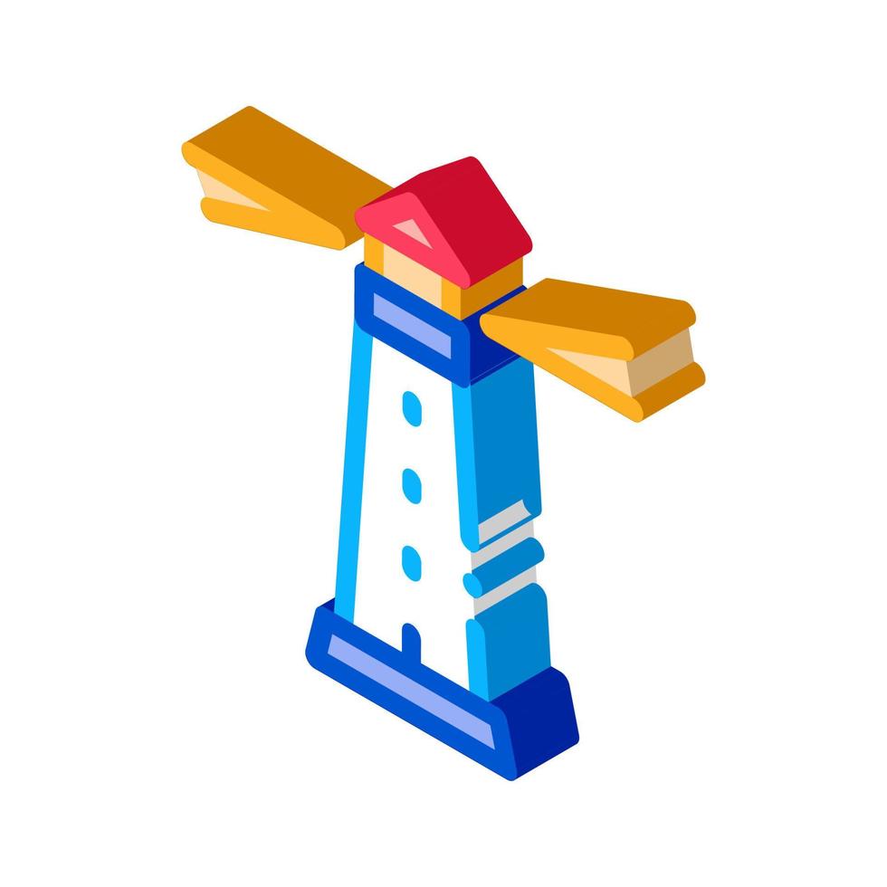 Lighthouse Beacon isometric icon vector illustration