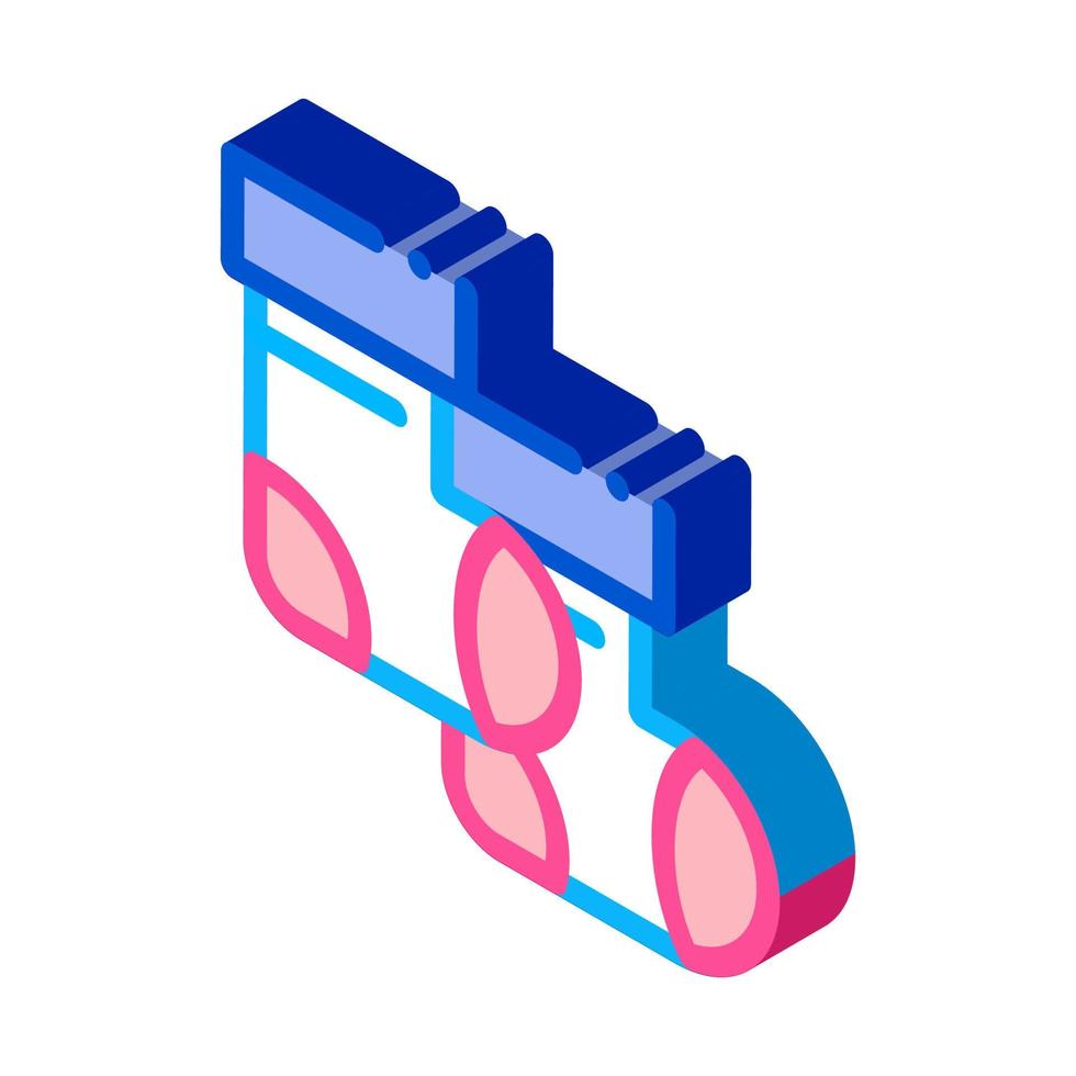 Child Baby Socks isometric icon vector illustration