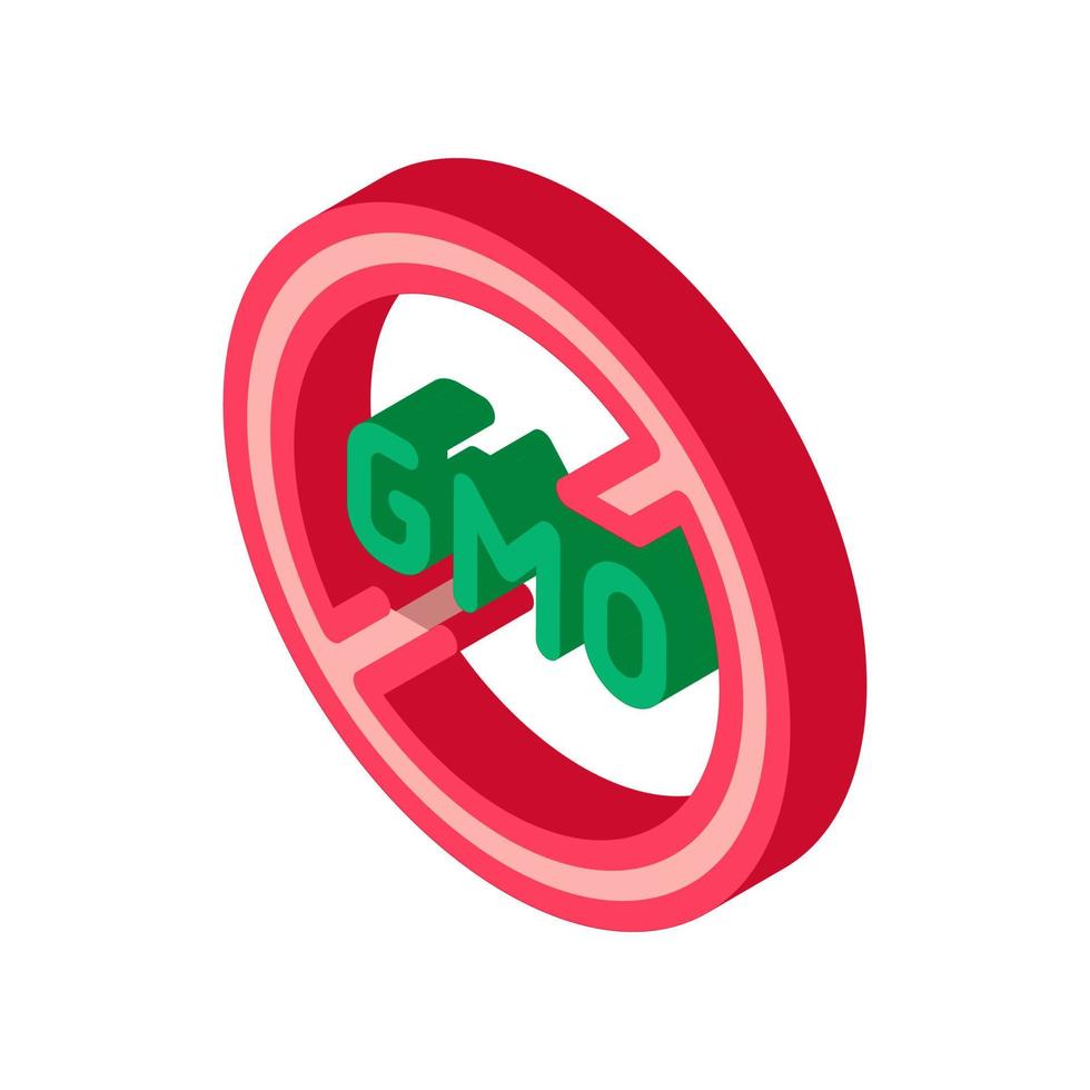 Gmo Crossed isometric icon vector illustration