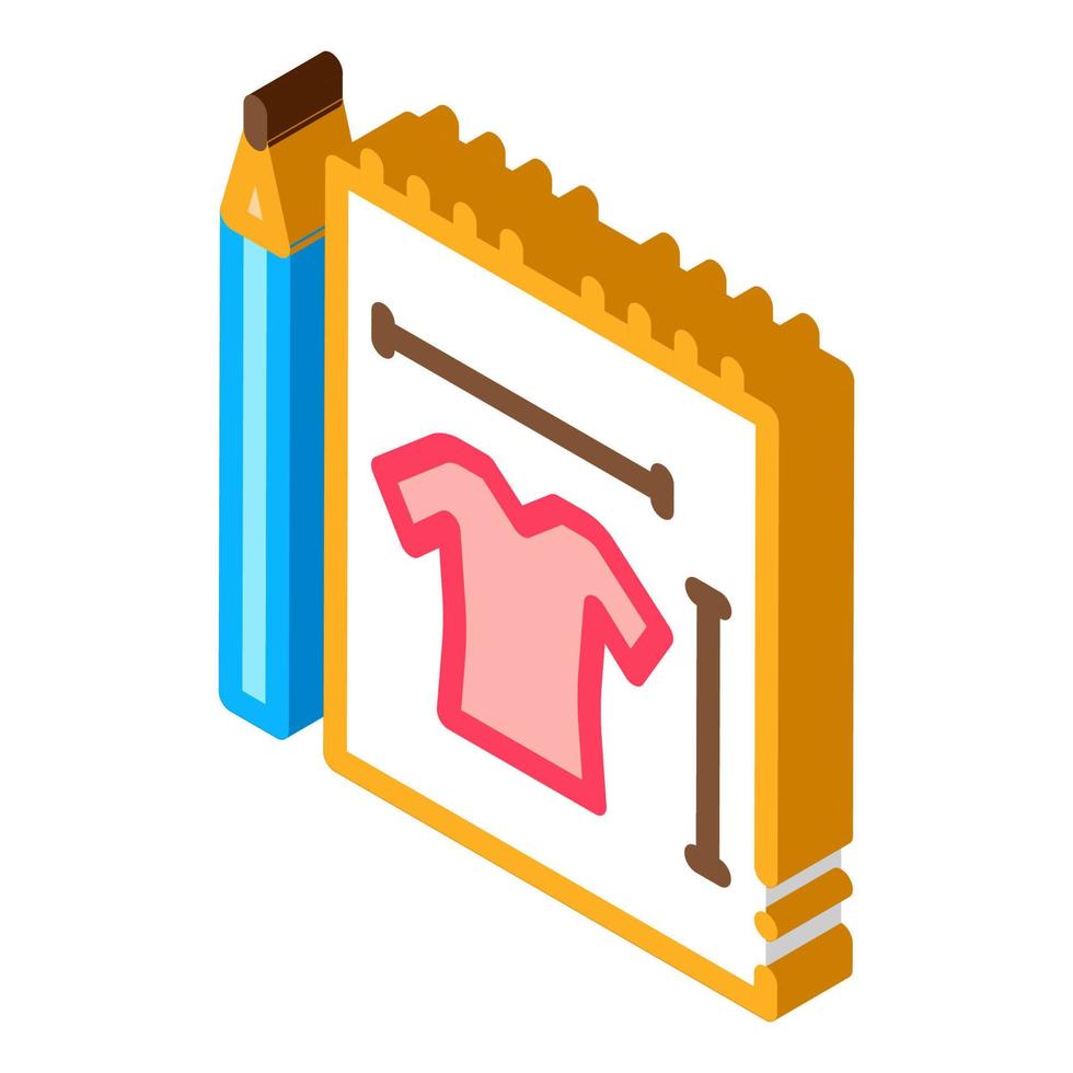 boceto de ropa icono isométrico ilustración vectorial vector