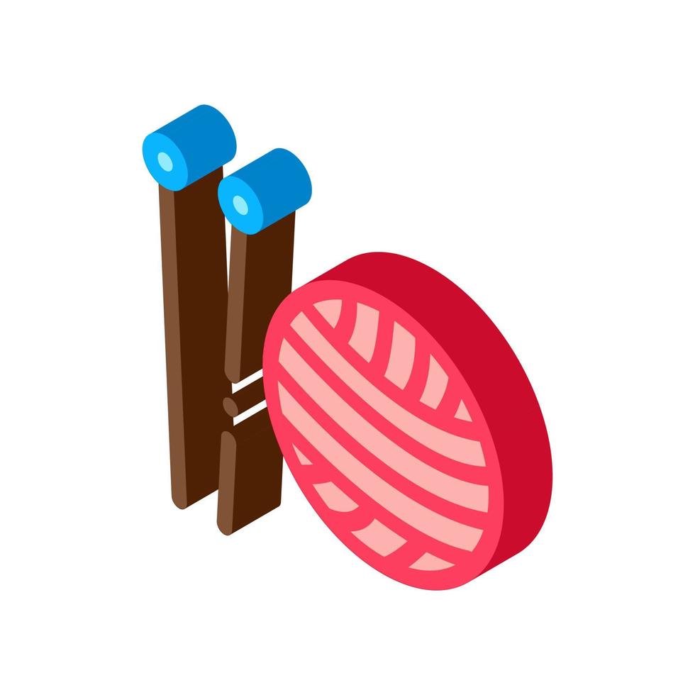 Knitting Needles isometric icon vector illustration