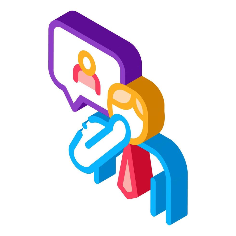 Man Silhouette isometric icon vector illustration