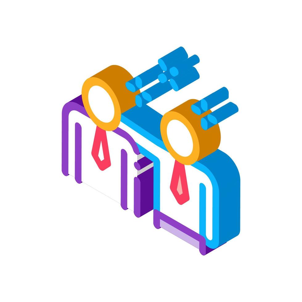 Man Pat Shoulder isometric icon vector illustration