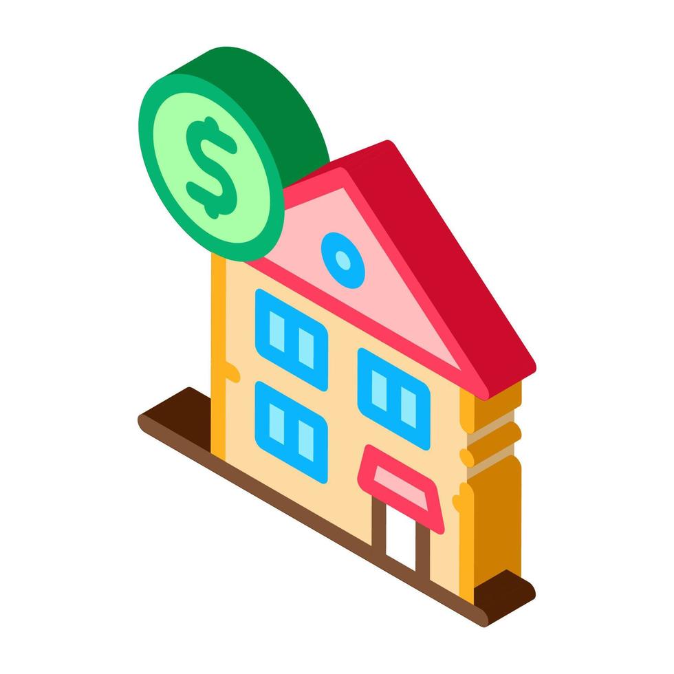 House Mortgage isometric icon vector illustration