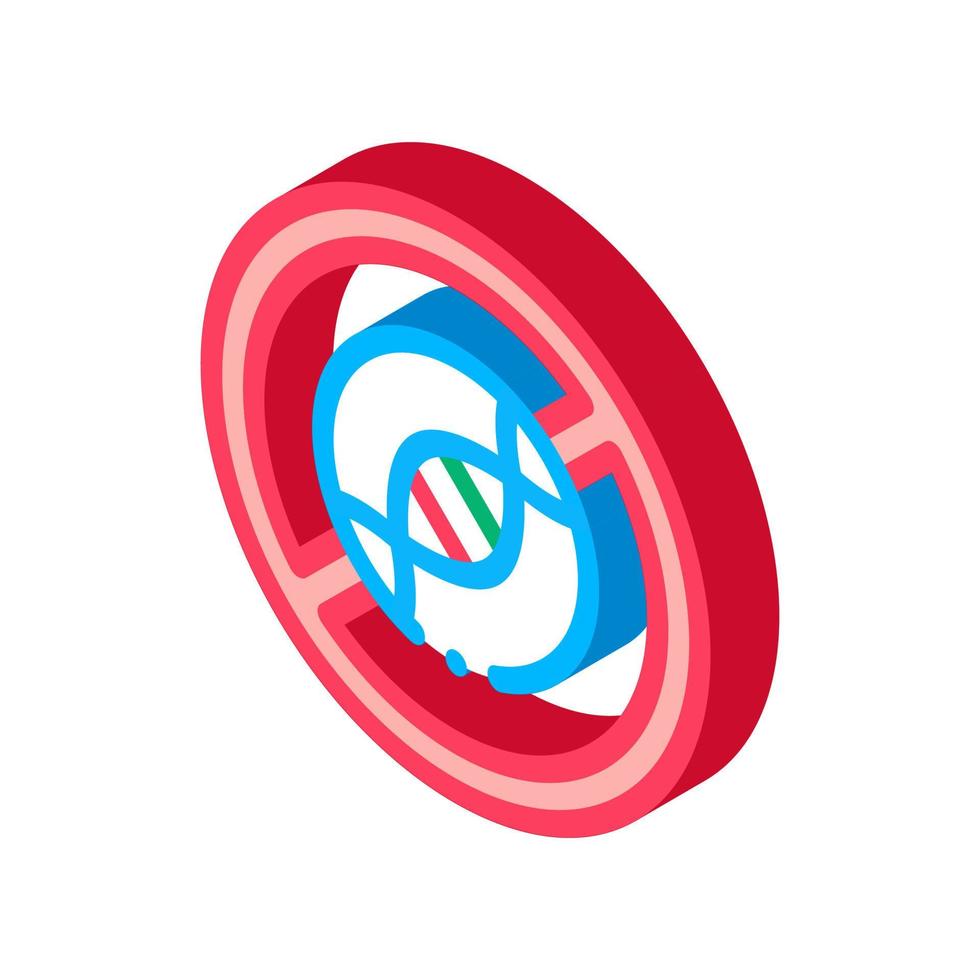 Molecule Crossed isometric icon vector illustration