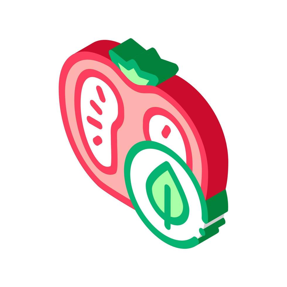 Tomato Leaf isometric icon vector illustration