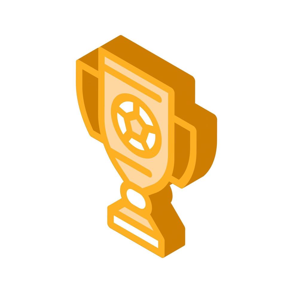 Football Champion Cup isometric icon vector illustration