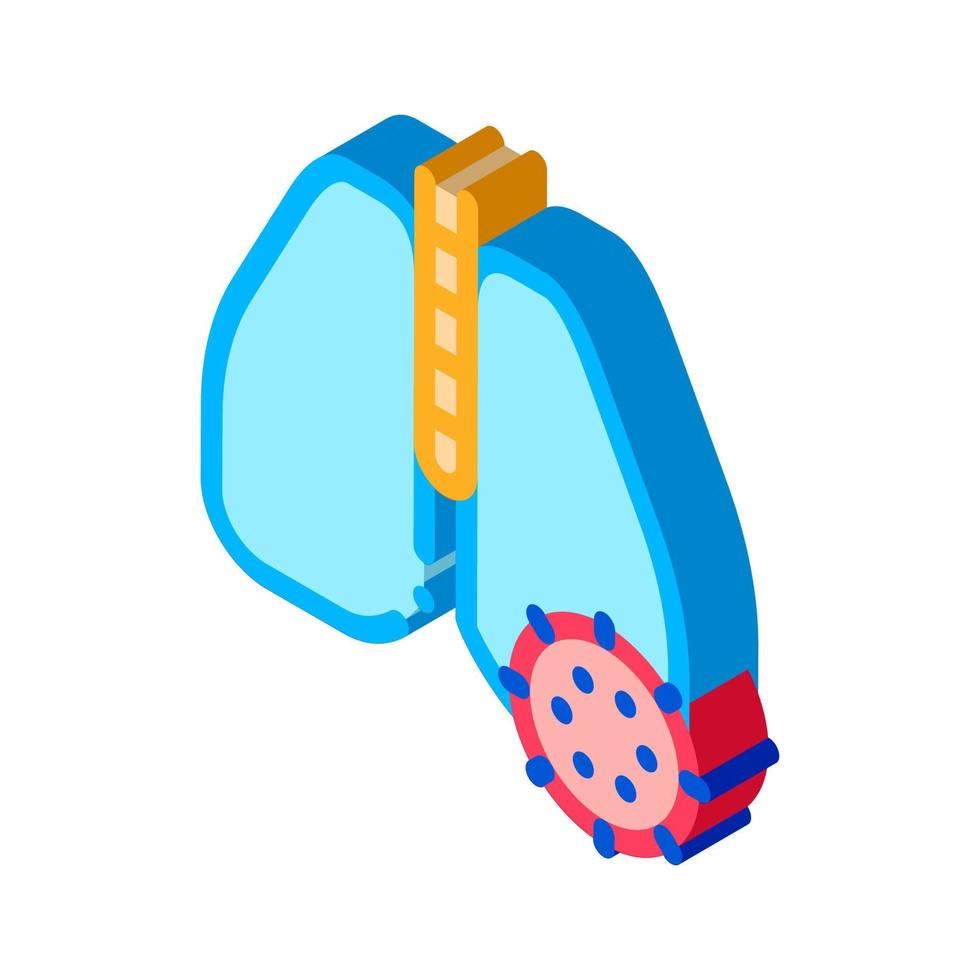 Lungs Infection isometric icon vector illustration