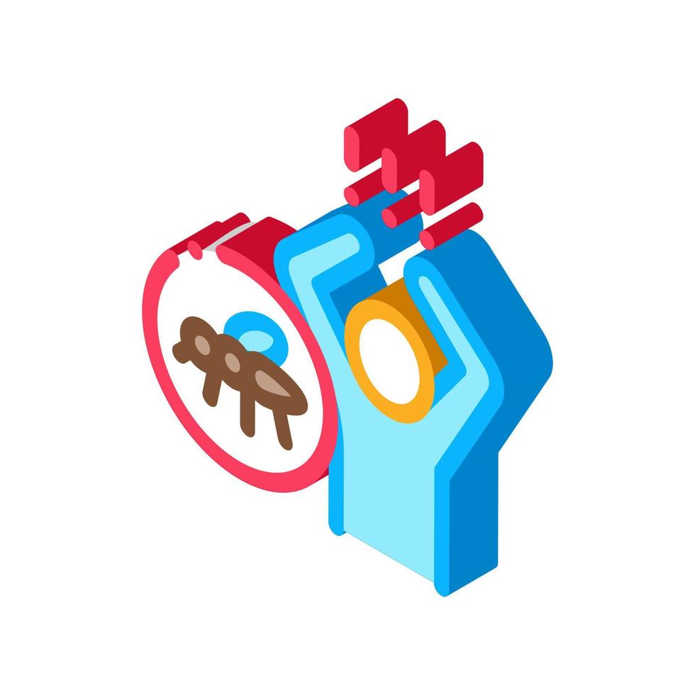 Human Mosquito isometric icon vector illustration
